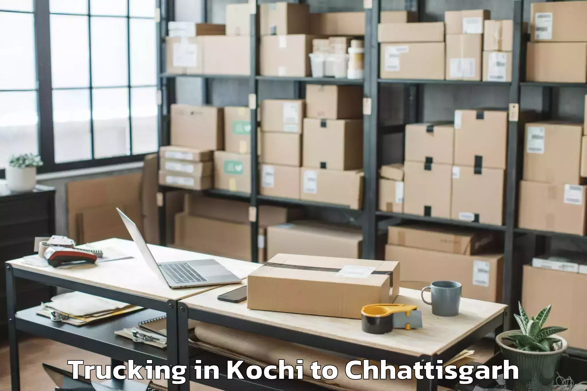 Comprehensive Kochi to City Center Mall Raipur Trucking